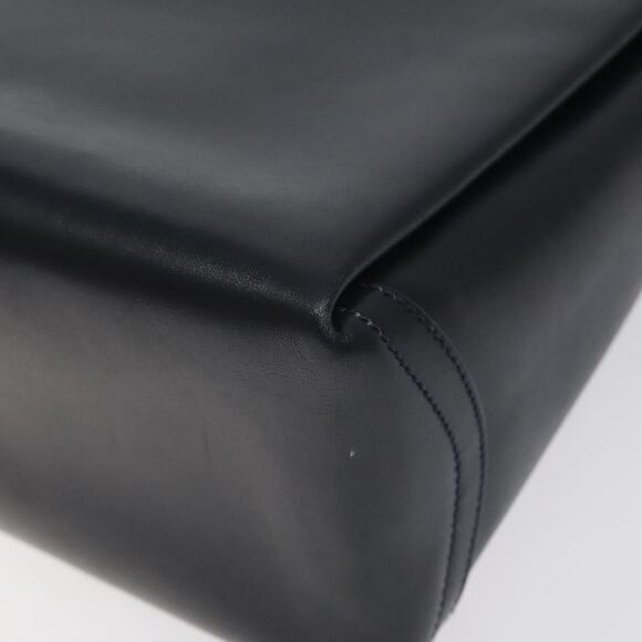 GUCCI Hand Bag Leather Navy Gold - Picture 15 of 16